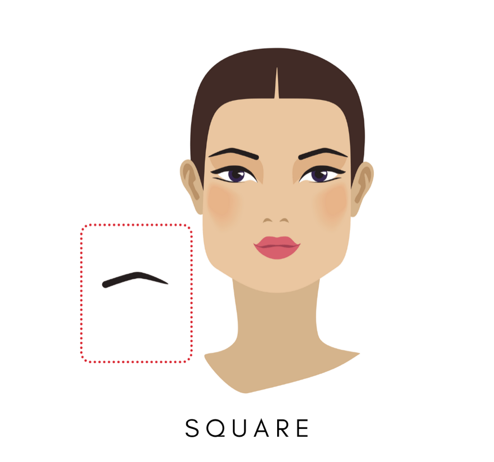 square eyebrow shape