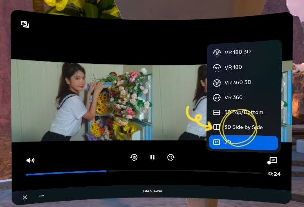 How to view videos captured by the QooCam EGO in a VR headset
