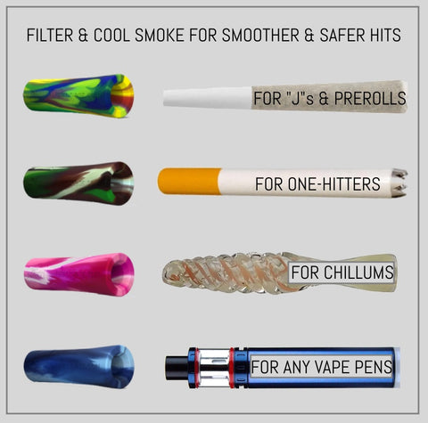 joint filter tip uses for joints, prerolls, one-hitters, chillums, and vape pens