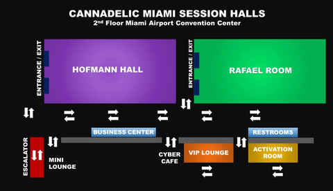 Cannadelic Miami Trade Show Map