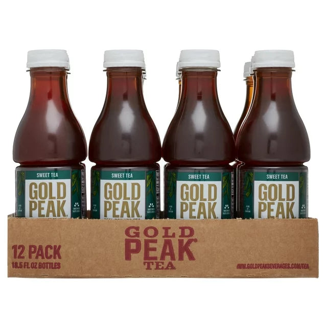 Gold Peak Sweetened Black Tea Bottles, 18.5 fl oz, 12 Pack