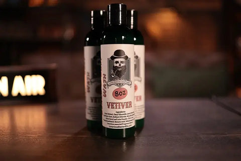 8oz green bottle Vetiver beard & body wash