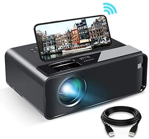 YABER V5 Mini Projector, 5G WiFi Bluetooth Projector 1080P Full HD