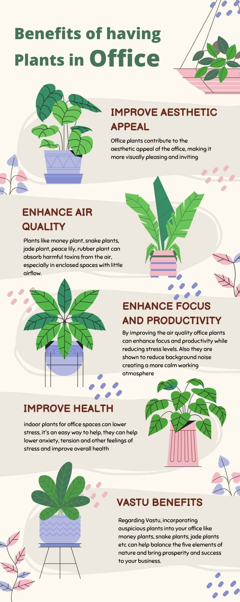 Benefits of having plants in office