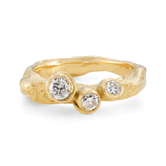 Handcrafted seaweed-inspired diamond engagement ring – Emily Nixon ...