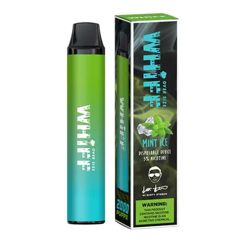 Mint Ice Flavored Whiff Magnum Disposable Vape Device By Scott Storch