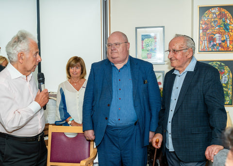 Lord Levy Jewish Care Life President, Melanie Gotleib Jewish Care Holocaust Survivors' Centre coordinator Lord Pickles UK Special Envoy for Post Holocaust and Ivor Perl BEM