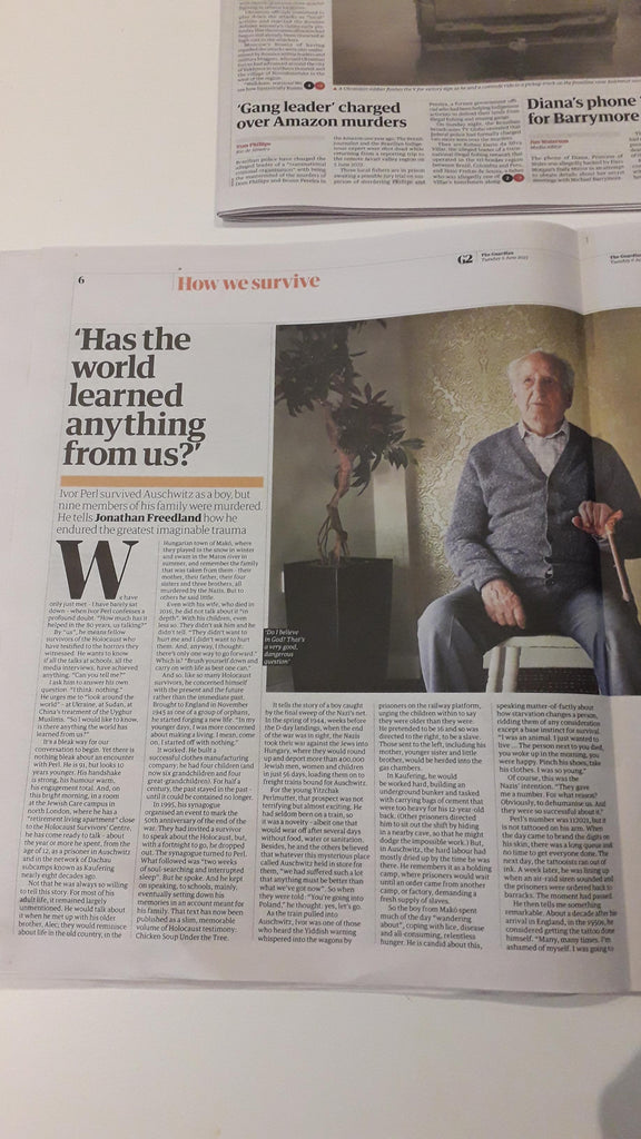 Guardian article - left hand page. 