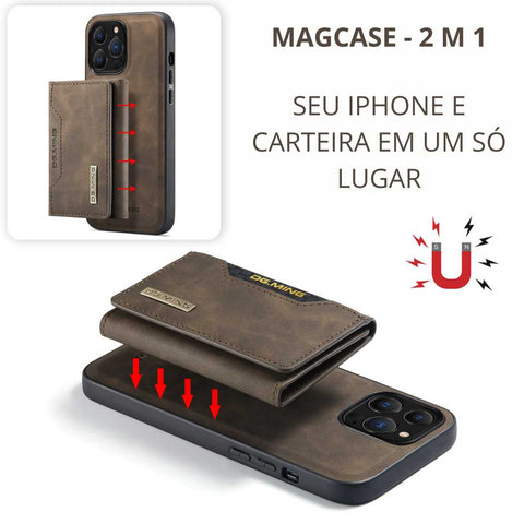 Capa para Iphone 2 em 1 Modelo MagCase Marrom