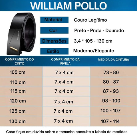 Cinto William Polo Modelo Dândi