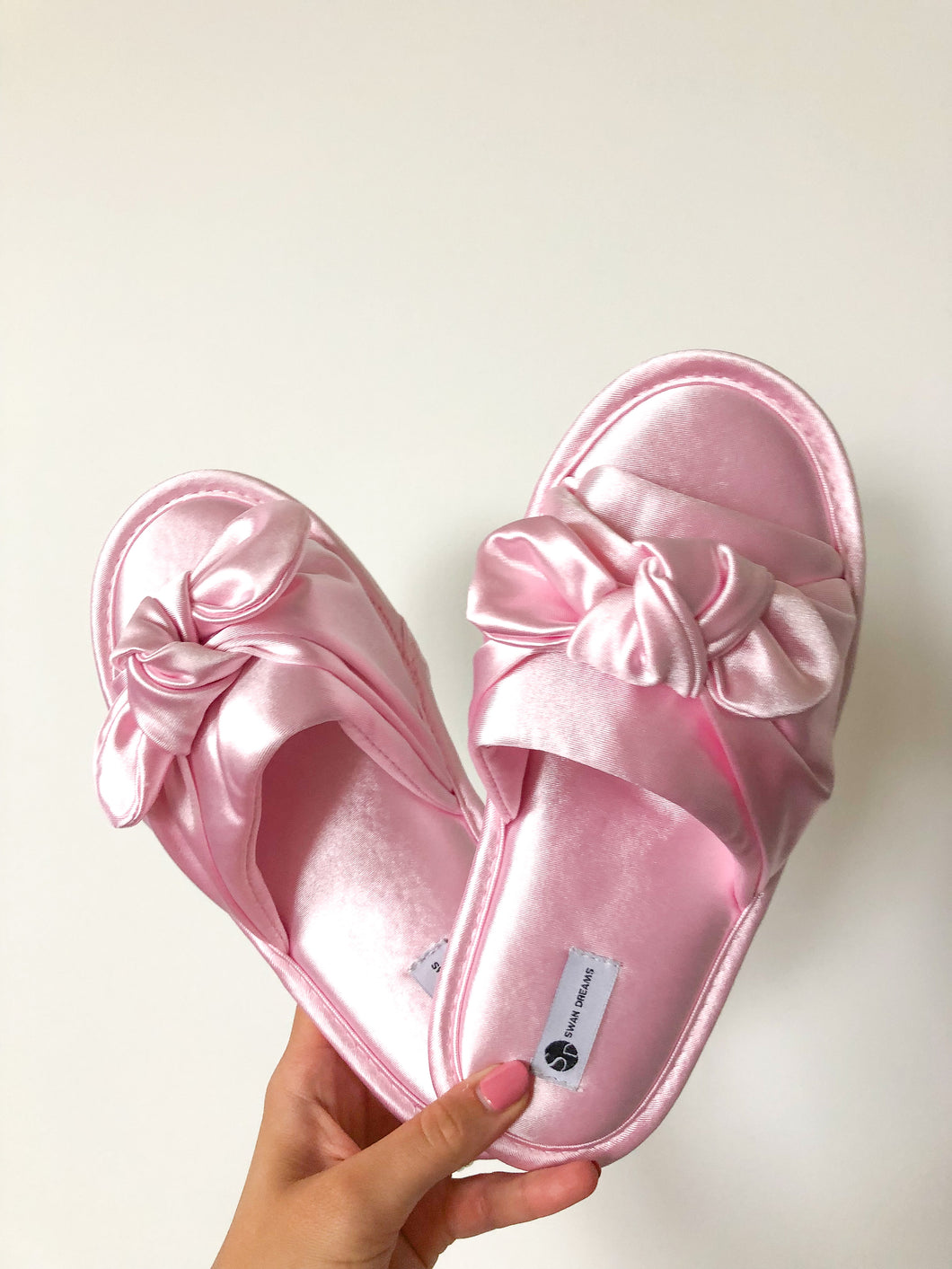 gebied rit Roest Luxe Knot Satin Slippers - Baby Pink – Scrunch Me Pretty