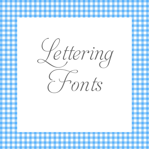 Lettering Fonts