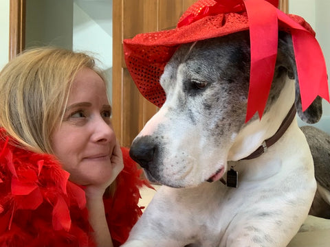 Physicians Realty Trust - Andrea Srock, Human Resources Specialist, and Gracie the Great Dane (National Wear Red Day 2023 photo competition)