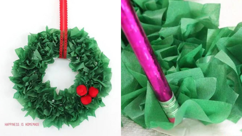 Tissue Paper Wreath - Giddy Vibes