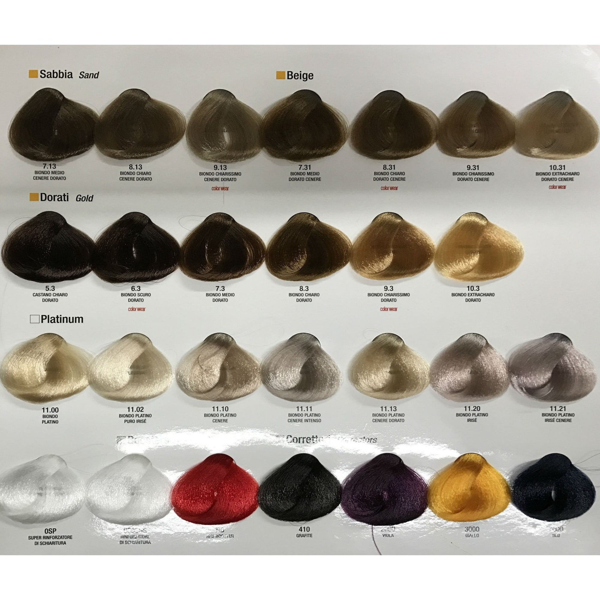 Salerm Permanent Hair Color Chart