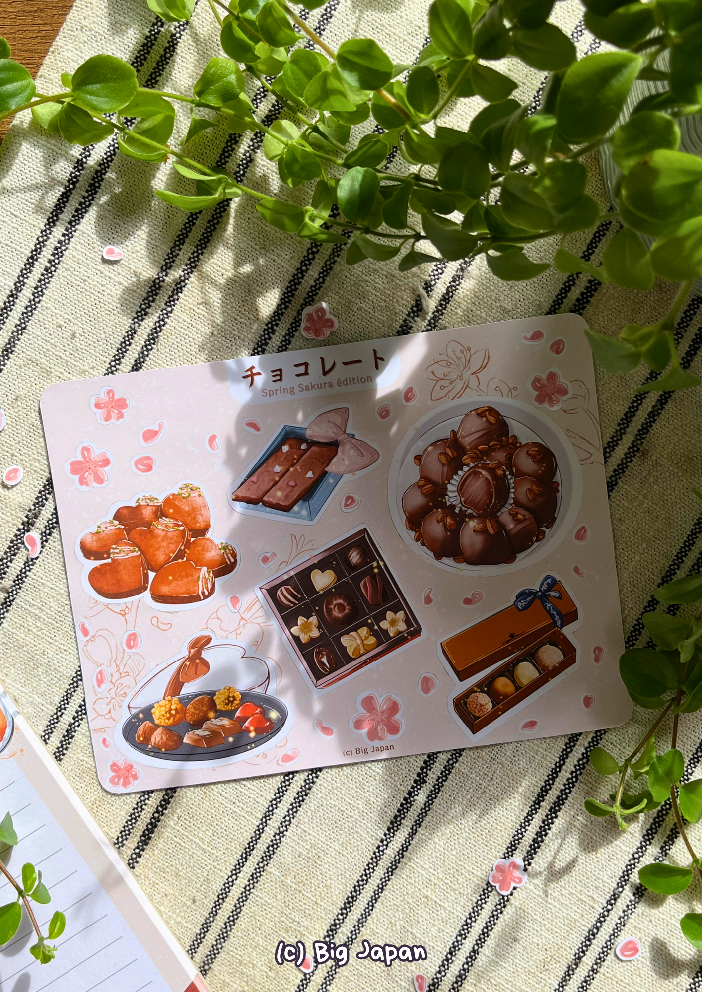 Planche stickers chocolat