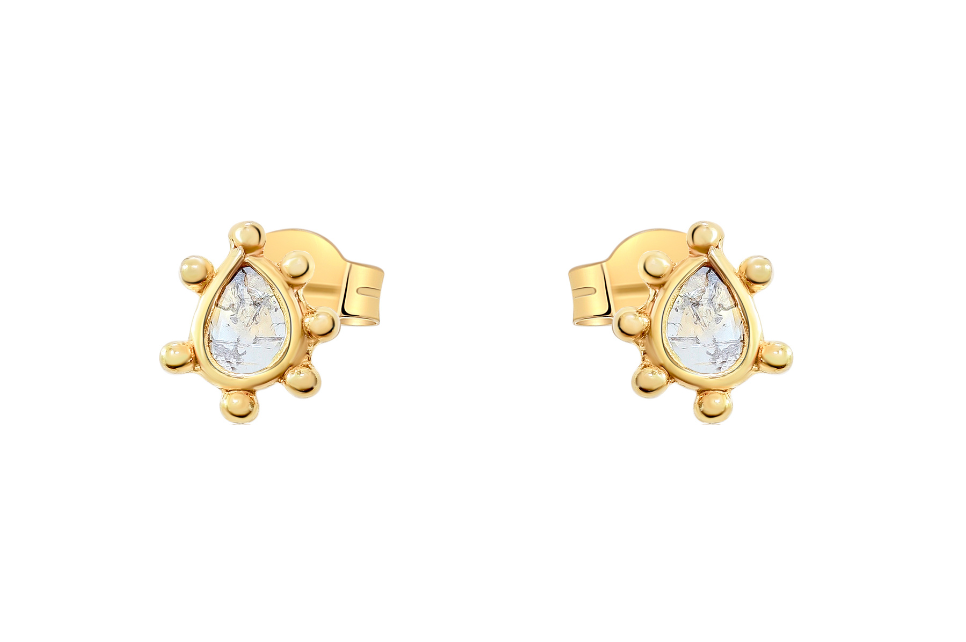 Shop the look @chaotiqbyarti | Jewellery sketches, Diamond earing, White diamond  earrings