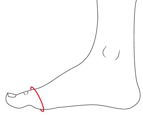 Foot width measurement guide