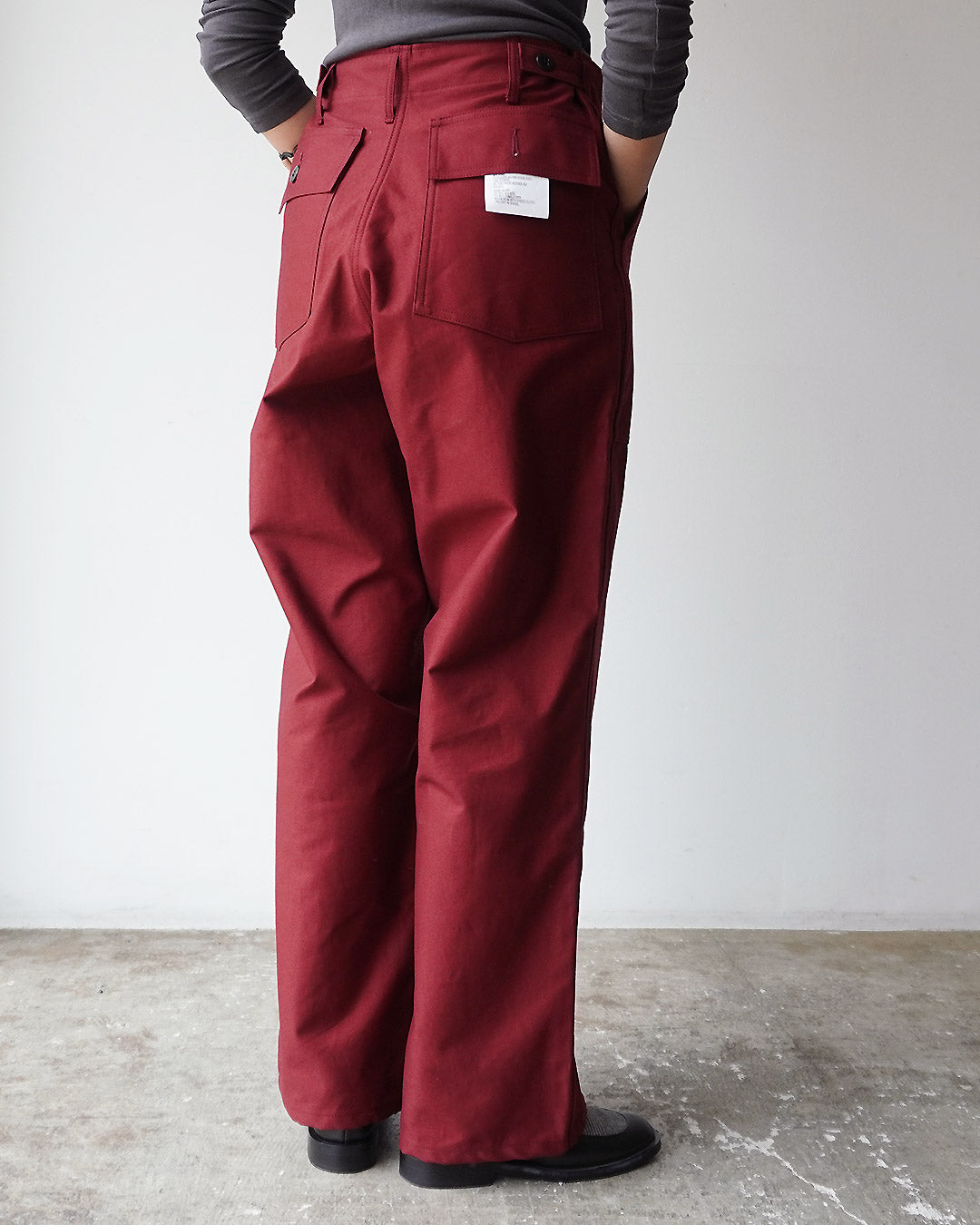 TUKI baker pants / maroon / 2 ply sateen【正規通販店】 – bollard