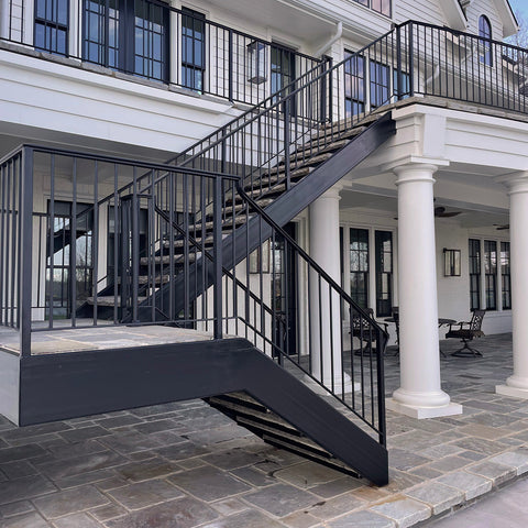 ornamental iron and steel stair final walk through