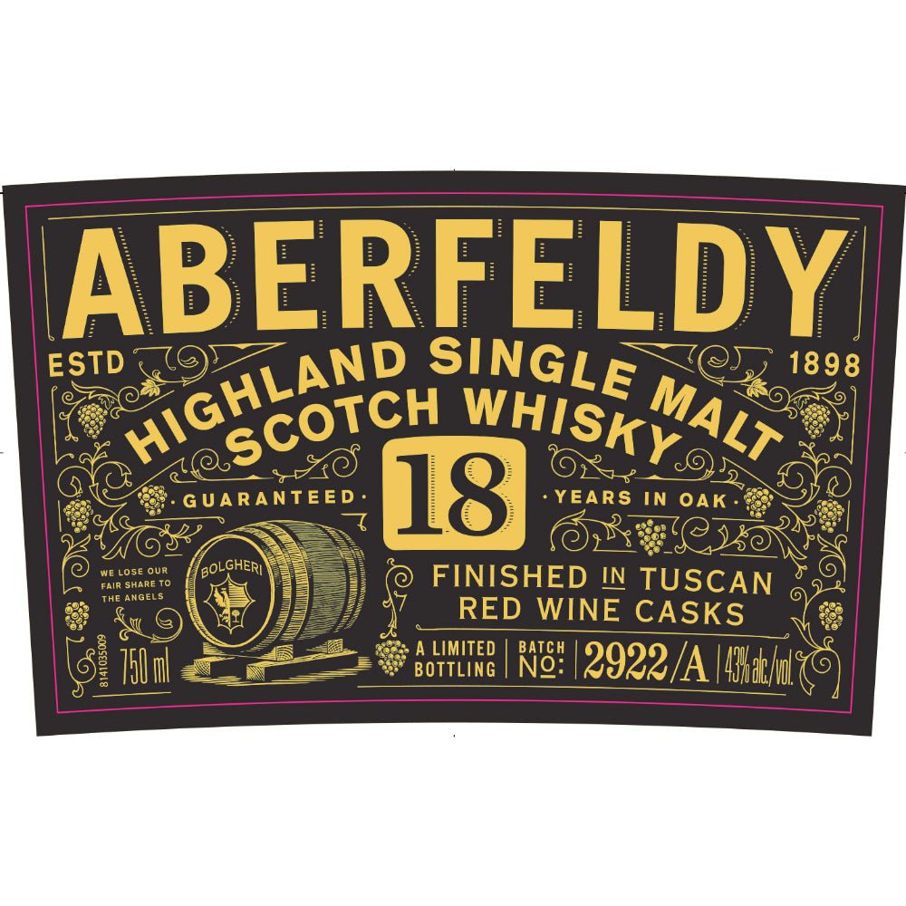 Aberfeldy 18 Year Old Tuscan Red Wine Cask Finish