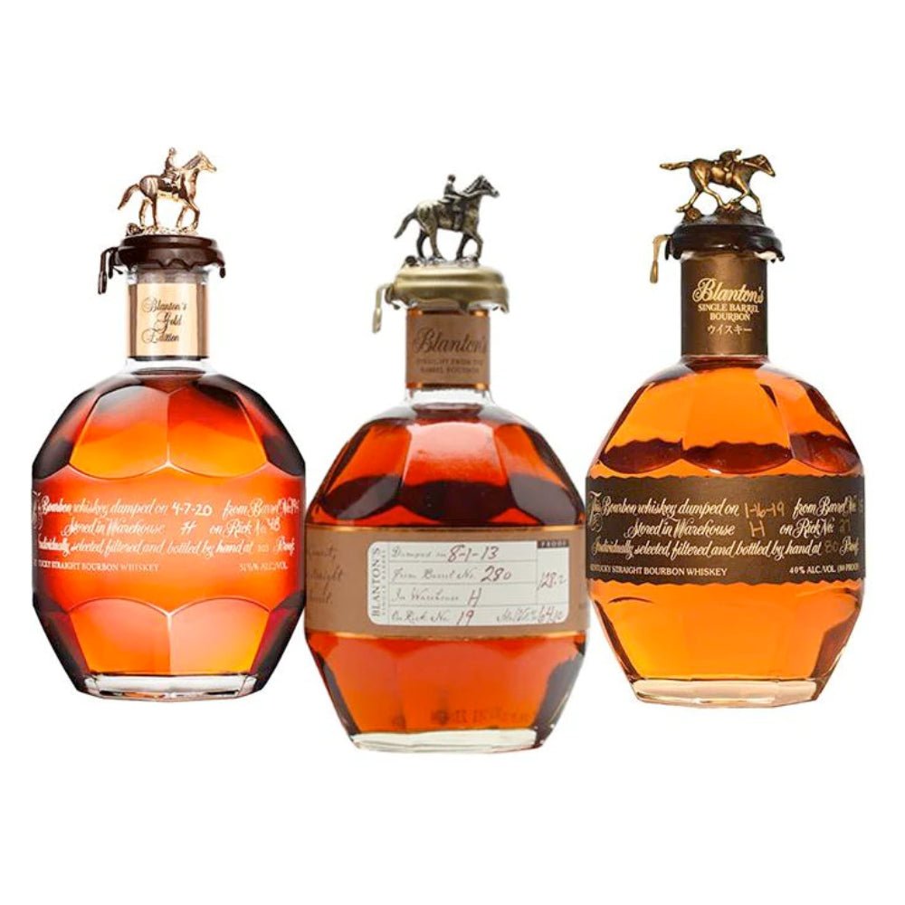 Blanton's Straight from the Barrel Bourbon & Black Label & Gold Foreign Edition Bundle