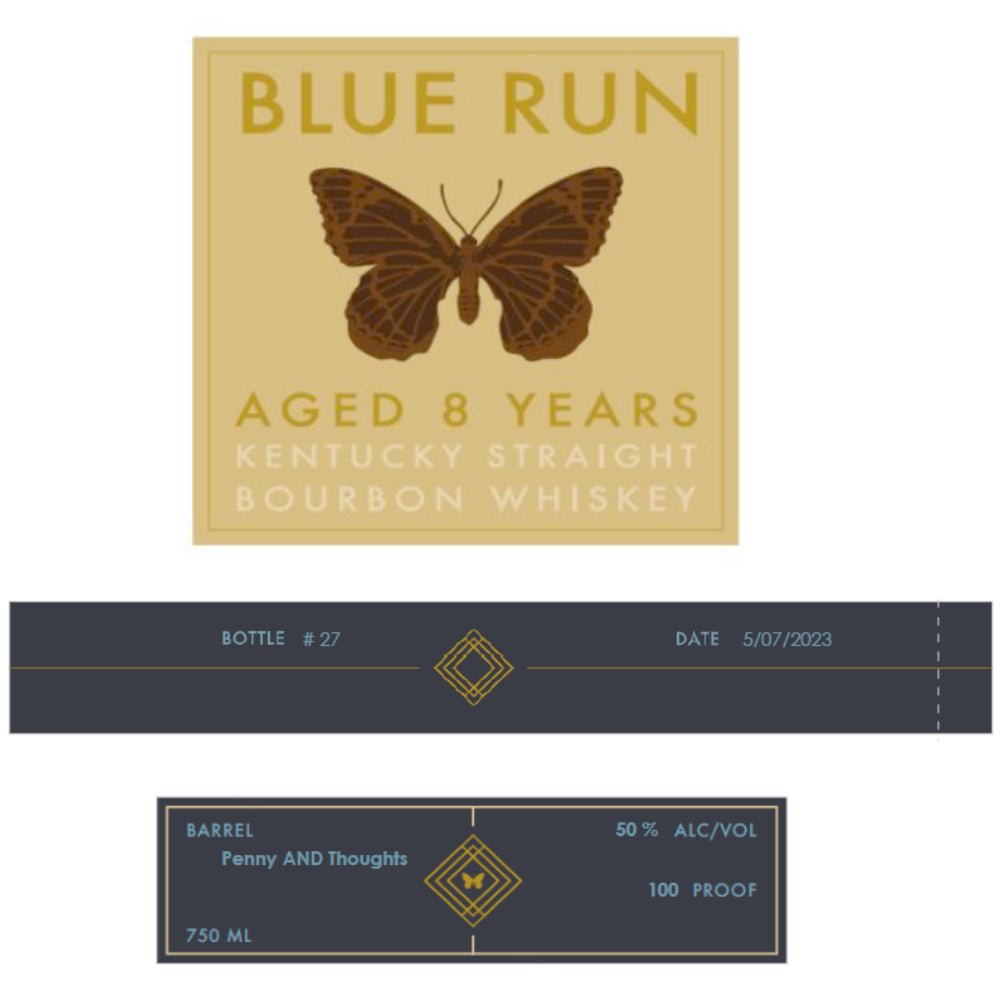 Blue Run 8 Year Old Penny and Thoughts Straight Bourbon