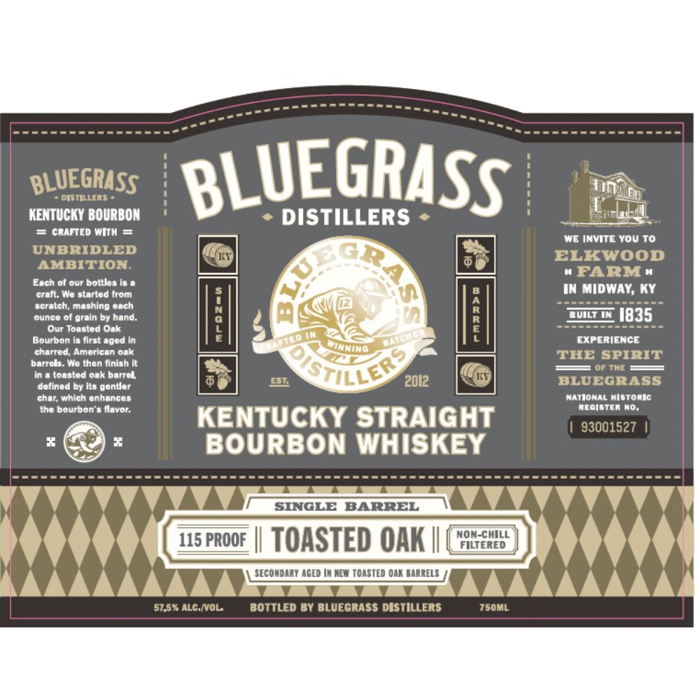 Bluegrass Single Barrel Toasted Oak Bourbon