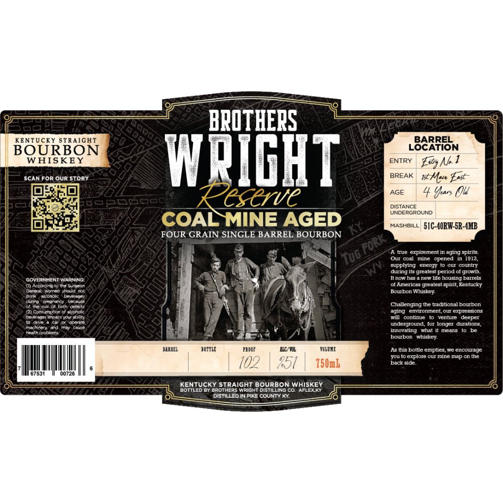 Brothers Wright Reserve Coal Mine Aged Four Grain Bourbon