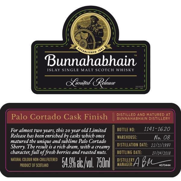 Bunnahabhain Palo Cortado Cask Finish