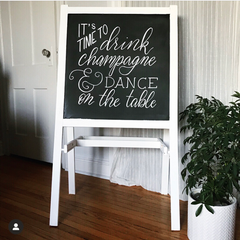 chalkboard party sign