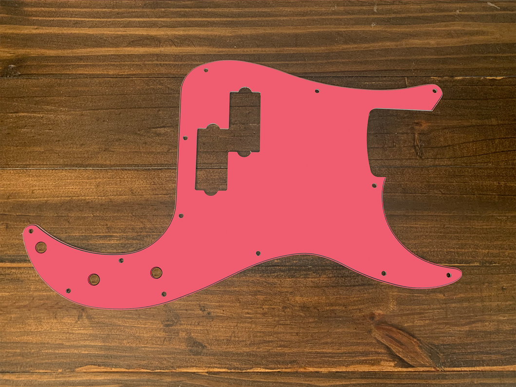 pink p bass pickguard