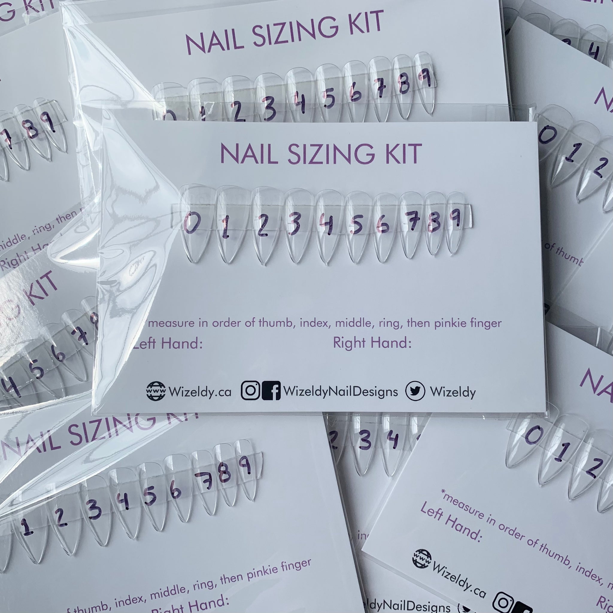 Press On Nail Sizing Kit Wizeldy Nail Designs 