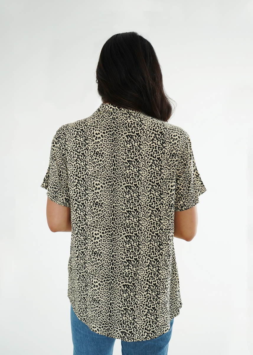 Self Esteem Clothing | Leopard Print Sydney Button up Shirt