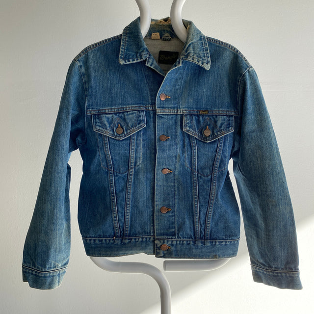 1970s Wrangler Trucker Denim Jean Jacket - Great Wear! – Red