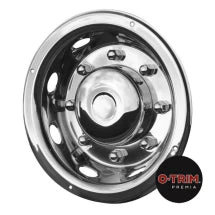 PAIR 19.5" STAINLESS STEEL DELUXE STYLE WHEEL TRIMS - REAR