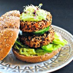 Kimchi Quinoa Burgers with Jalepeno Avocado Mayo