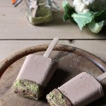 Cauliflower and Chocolate Ice Lollies with Pistachio Dust