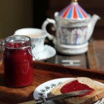 beet and raspberry chia jam