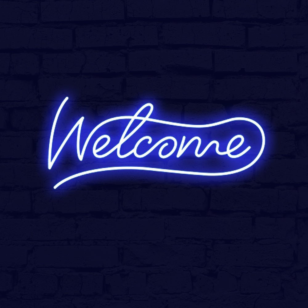 Welcome Neon Light Personalized Led Business Hours Sign Outdoor Pub Signage