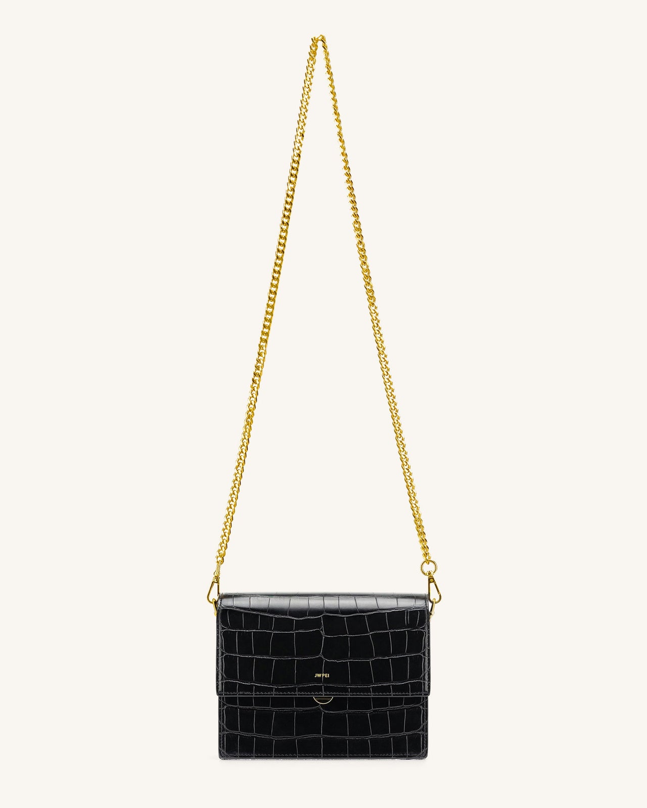 Jade Chain Bag - Black Croc - JW PEI