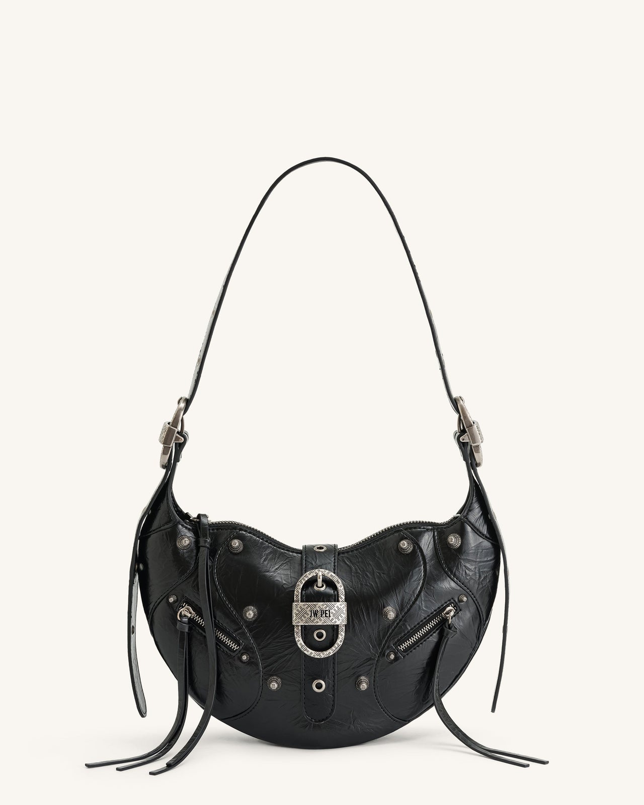 Eva Artificial Crystal Mini Shoulder Bag - Black - JW PEI