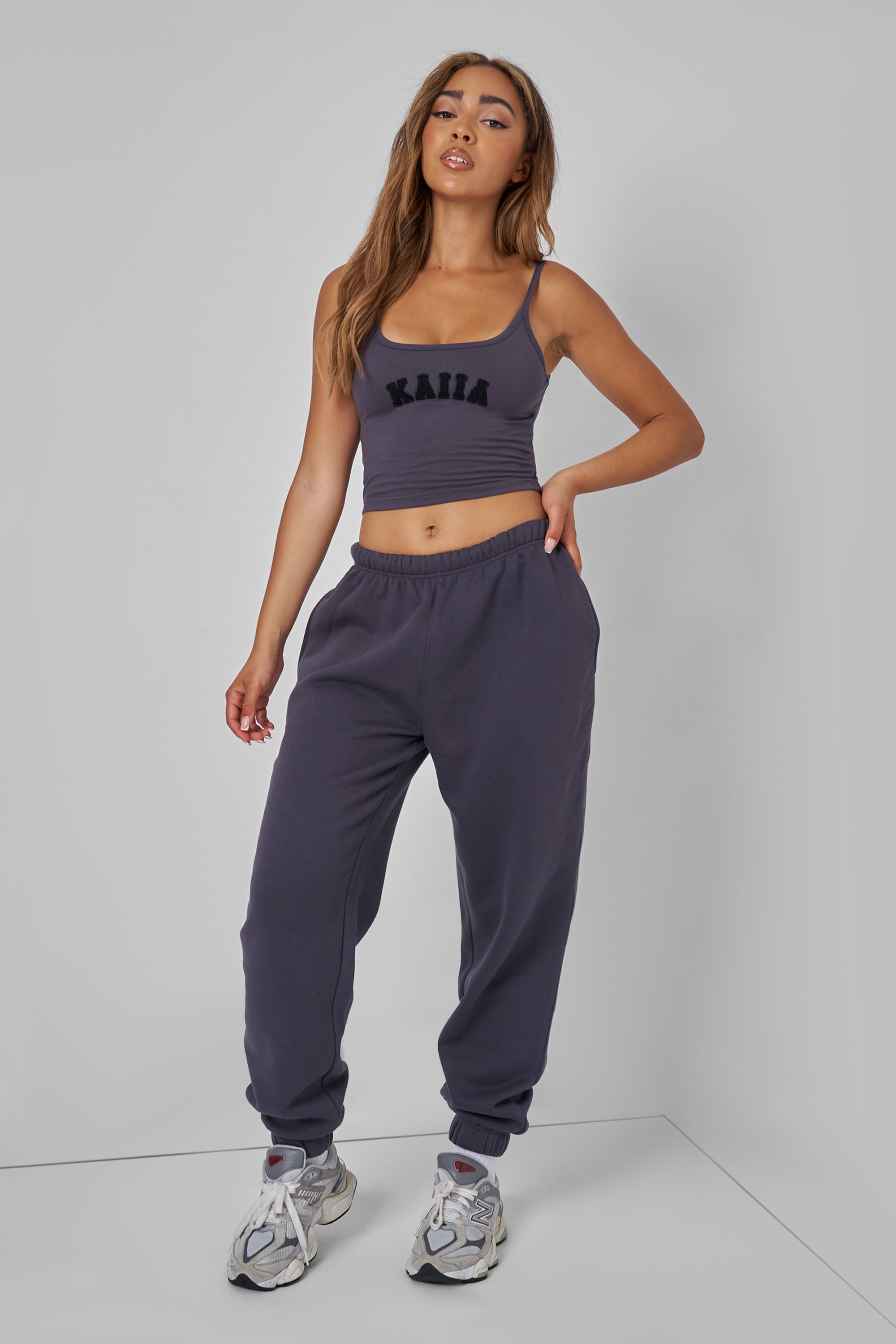 Image of Relaxed Fit Cuffed Jogger Dark Grey