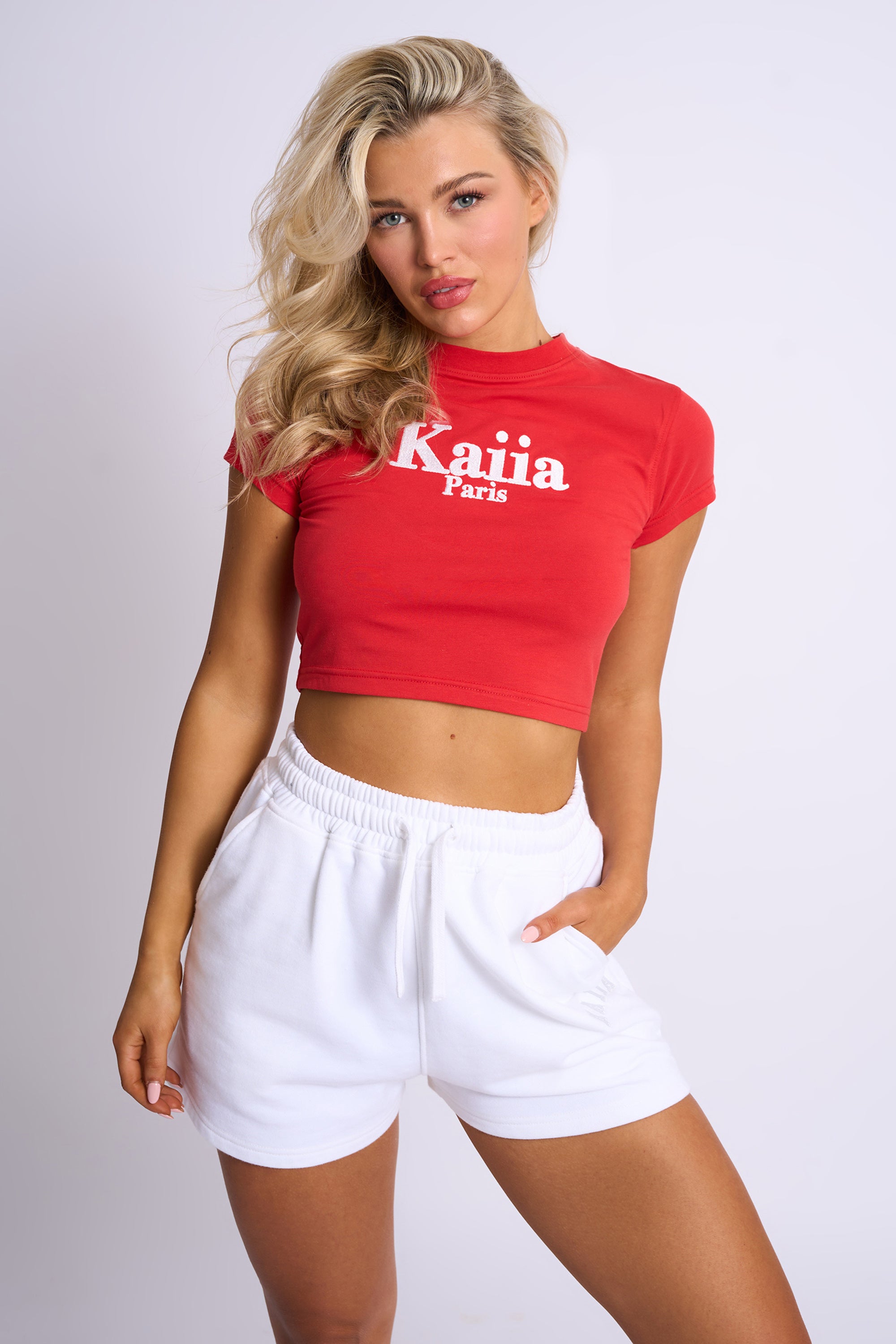 Image of Kaiia Paris Baby Tee Red