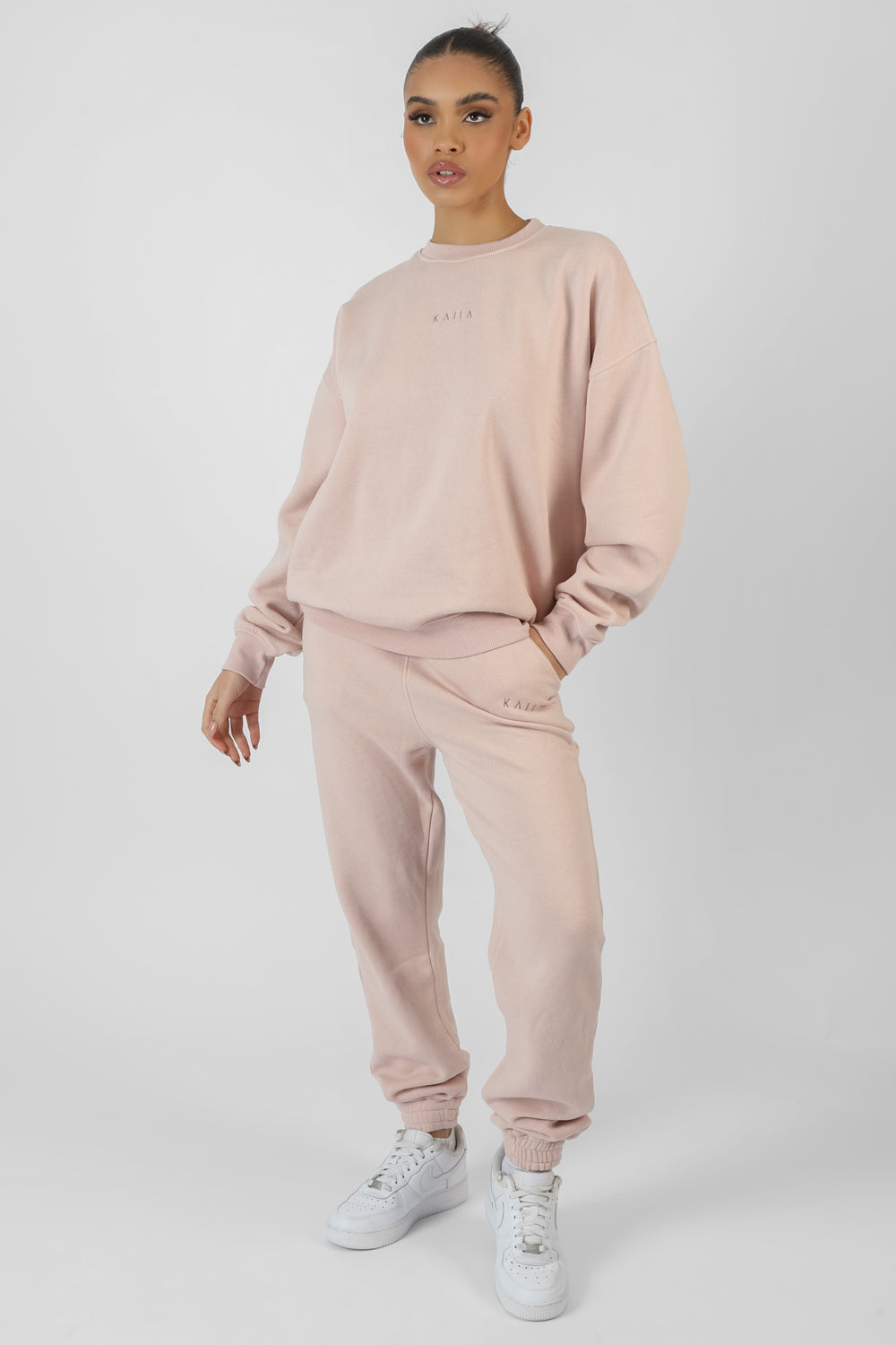 WASHED KAIIA OVERSIZED SWEATSHIRT STONE | Kaiia