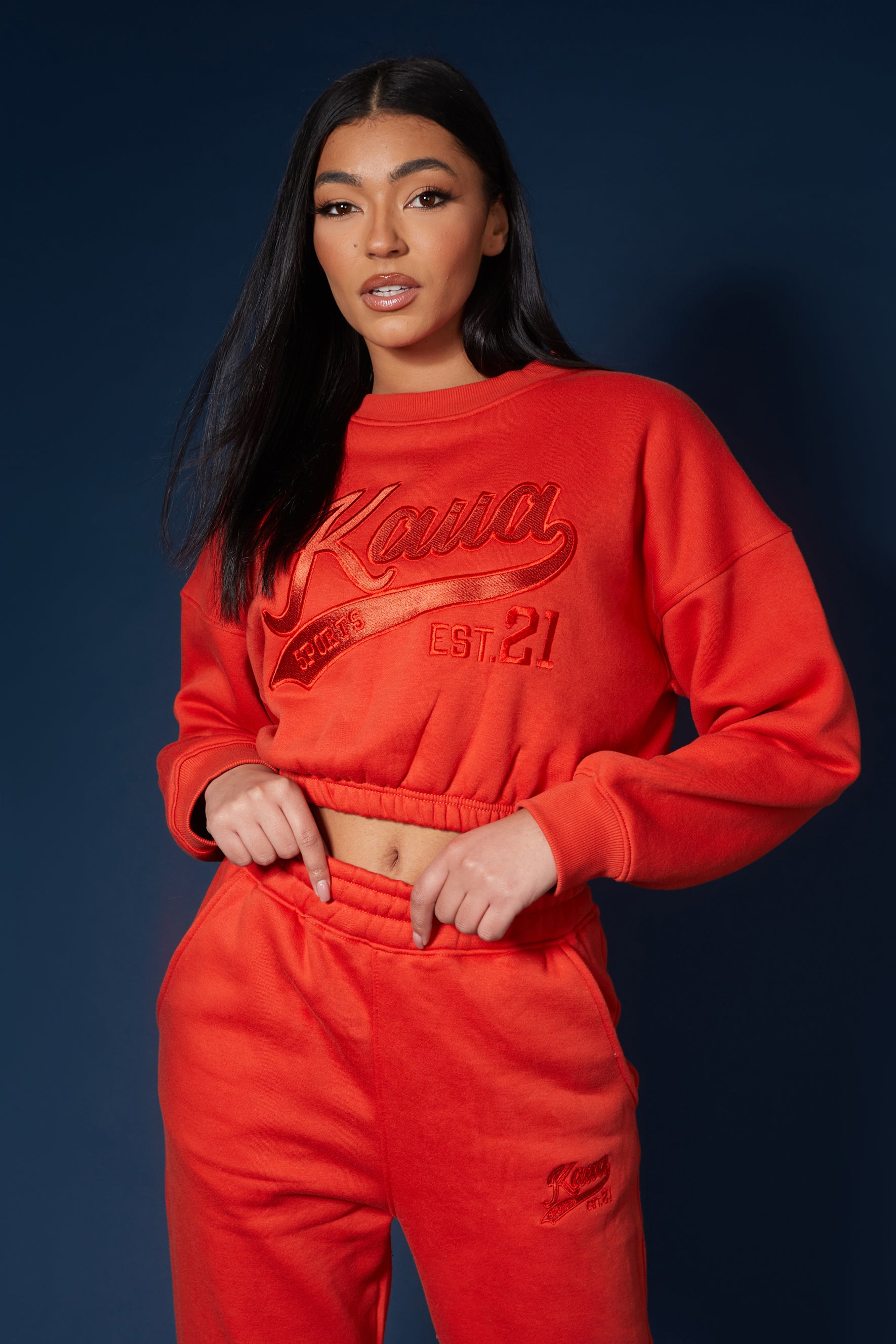 Image of VARSITY TONAL SWEATSHIRT FLAME RED