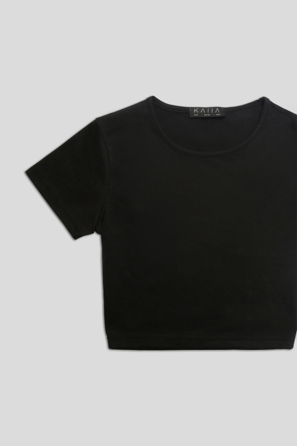 Fitted T-Shirt Black UK 14