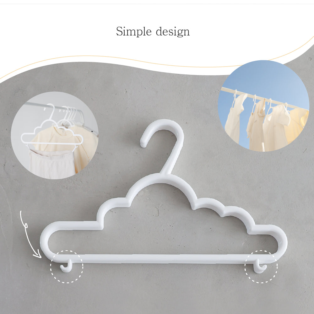 White Plastic Baby Baba Kids Hanger, For Garment Shop