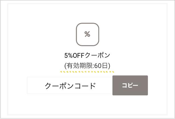 クーポンの有効期限は60日