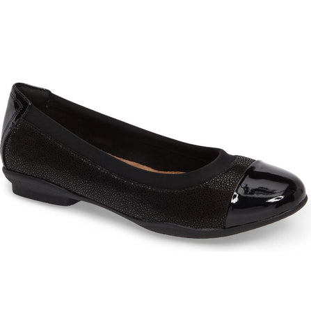 Clarks Neenah Garden - Black Nubuck Valentino's Comfort Shoes